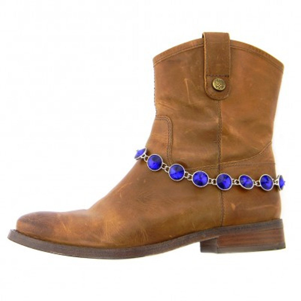 Montana West Blue Rhinestone Boot Chain  BOT150103-01RBUL - Posh Equestrian