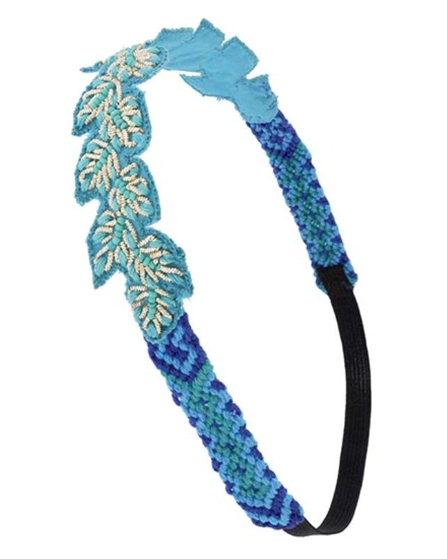 Turquoise Woven Headband - Posh Equestrian