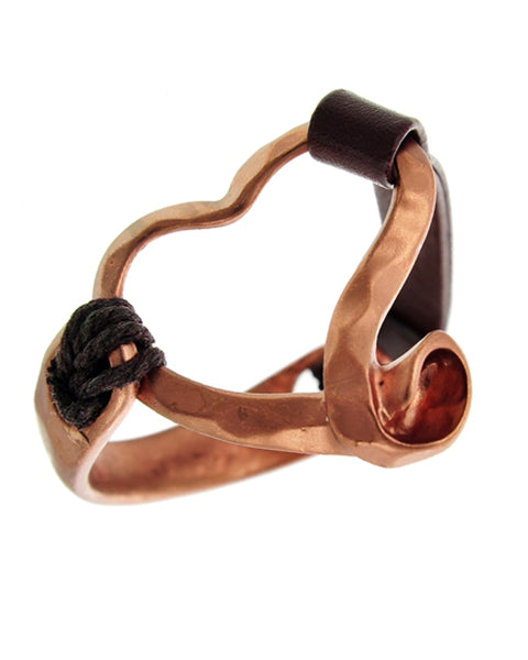 Copper Tone Heart Bracelet