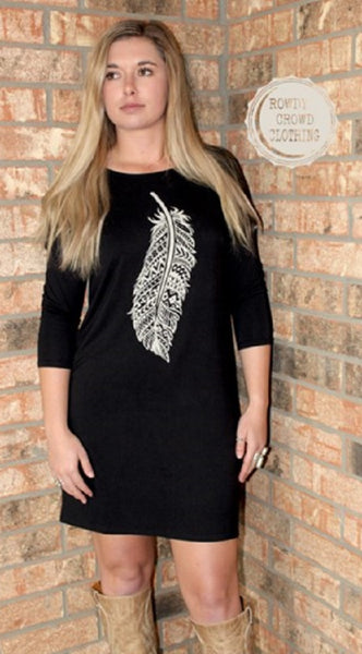 Free As A Feather Dress by Rowdy Crowd