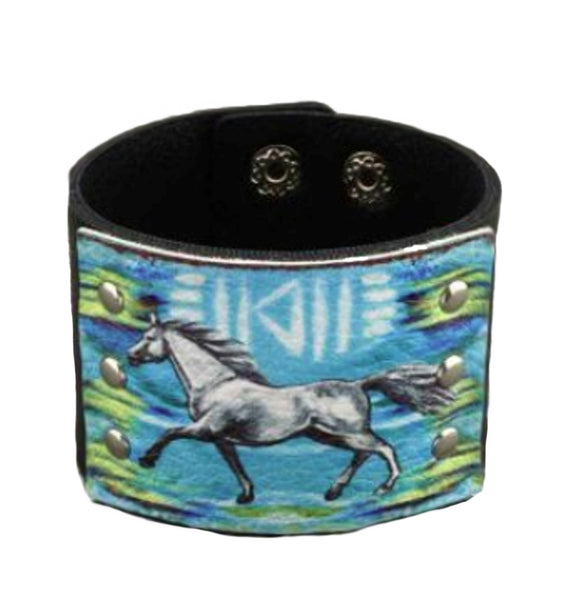 Running Horse Watercolor Motif Bracelet
