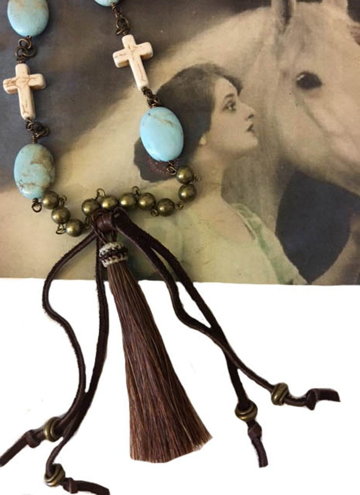 Horse Hair Tassel Necklace 