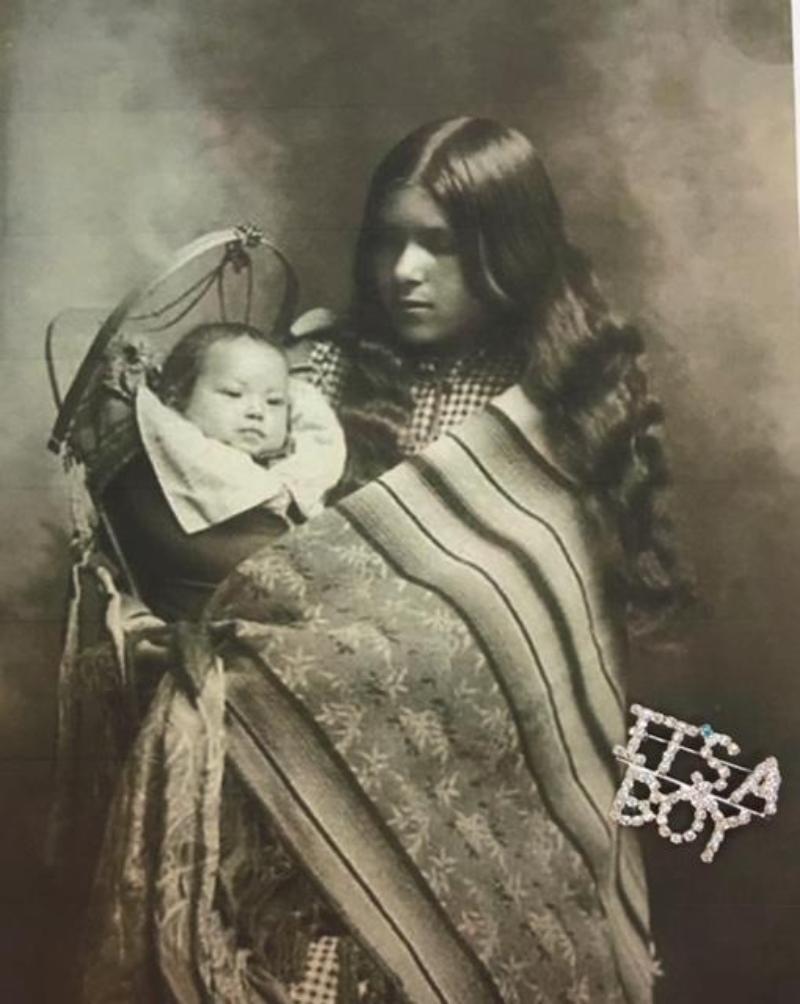 It's A Boy Crystal Pin