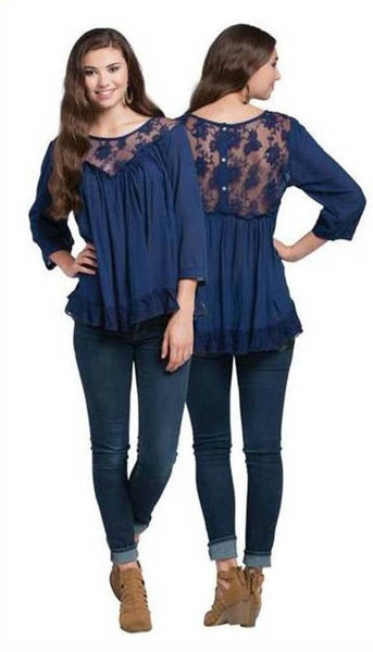 RU Cowgirl Medieval Blue Blouse - Posh Equestrian