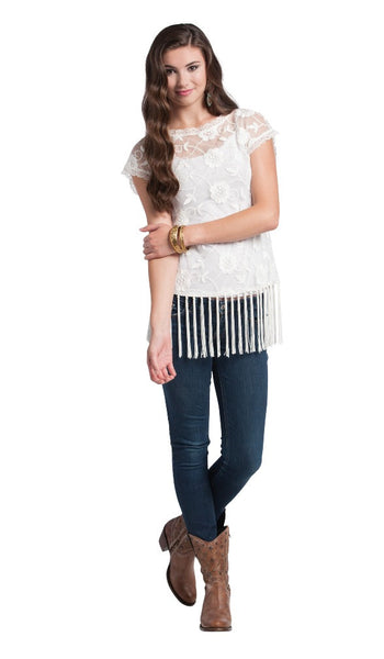 RU Cowgirl Dawson Fringe Western Top - Posh Equestrian