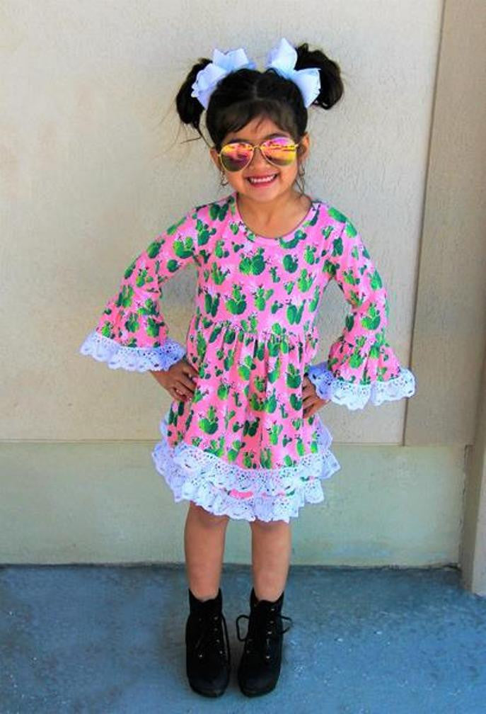 pink cactus dress Prickly Pax Pink Cactus Midi Kaftan Dress