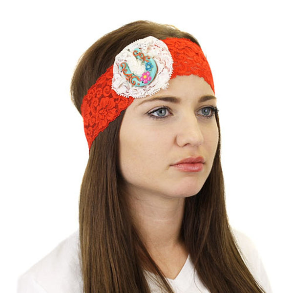 Lace Horseshoe Headband - Posh Equestrian