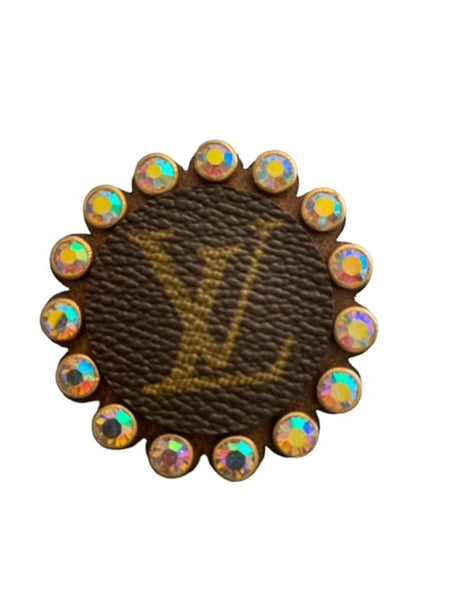 Upcycled Ring with Genuine LV Detailing by Keep It Gypsy