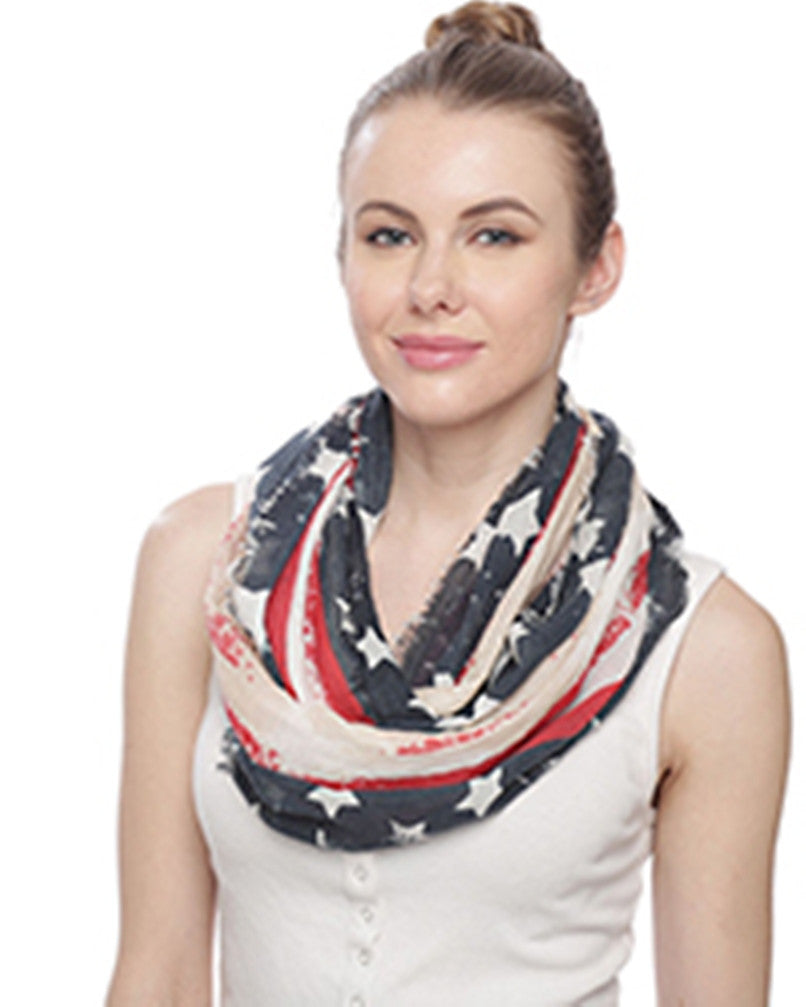 American USA Flag Infinity Scarf
