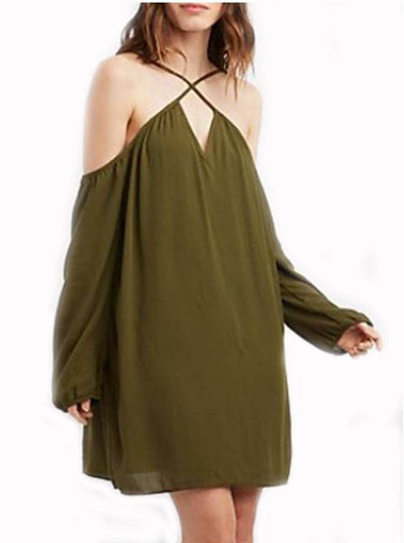 Fab Strappy Cold Shoulder Shift Dress - Posh Equestrian - 1