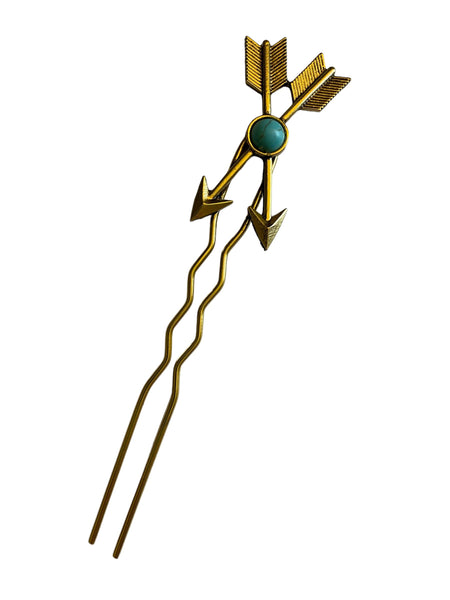 Turquoise Arrow Hair Pin