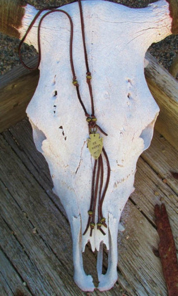 Be Brave Indian Head Leather Necklace