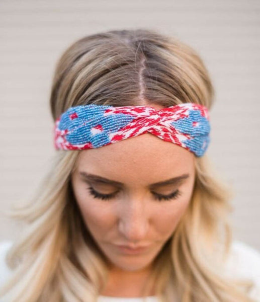 Boho Beaded Headband Wrap 