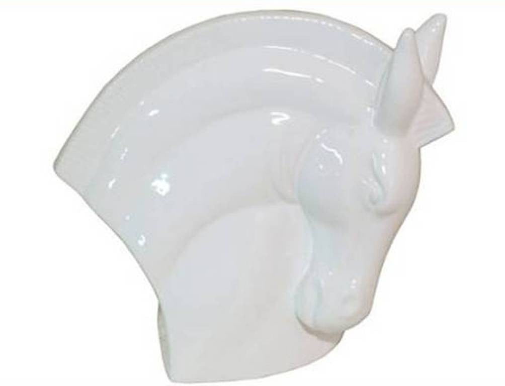 Beautiful White Horse Head - Posh Equestrian