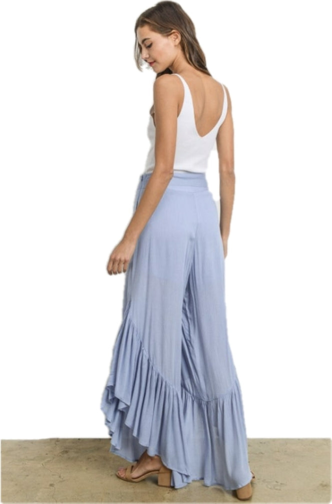 Dusty Blue Ruffle Pants Dusty Blue Ruffle Pants