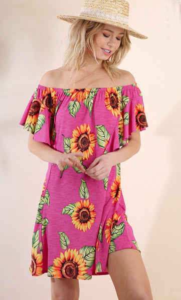 Mississippi Sunflower Print Dress