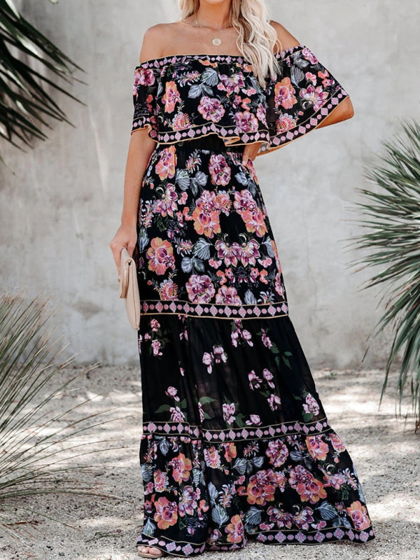 Dahlia Embroidered Floral Off-the-Shoulder Maxi Dress Dahlia Embroidered Floral Off-the-Shoulder Maxi Dress