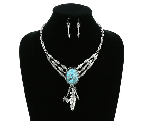 Follow Your Arrow Stone Necklace Set 