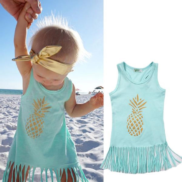 Kids Pineapple Fringe Dress