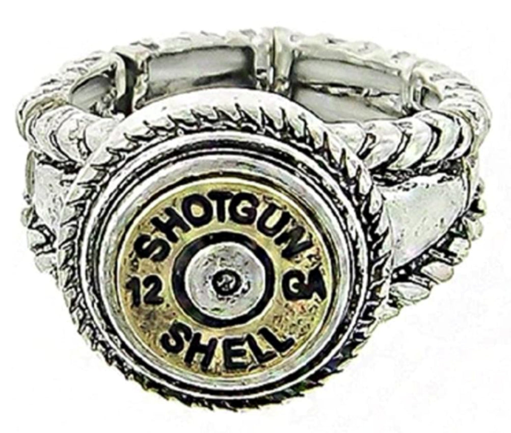 Silver Western Bullet Shell Ring - Main Image