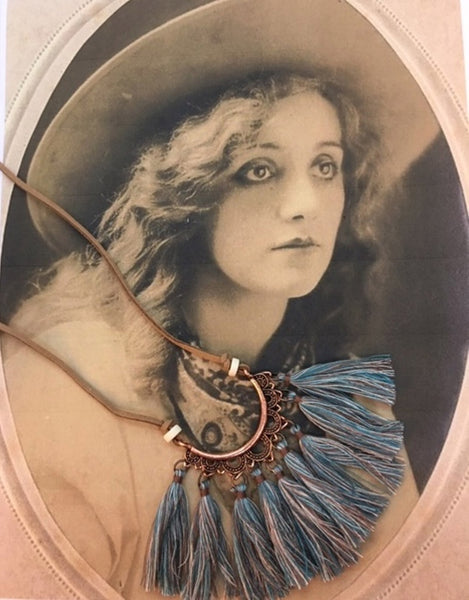 Suede Fringe Necklace