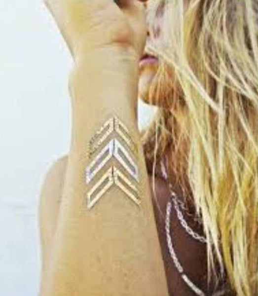 Metallic Gold Tribal Temporary Tattoo - Posh Equestrian - 1