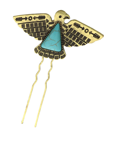 Thunderbird Turquoise Hair Pin