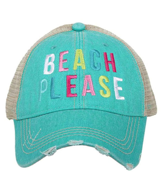 Beach Please Trucker Hat by Katydid in Three Colors